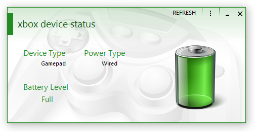 XBox Device Status: Battery Full